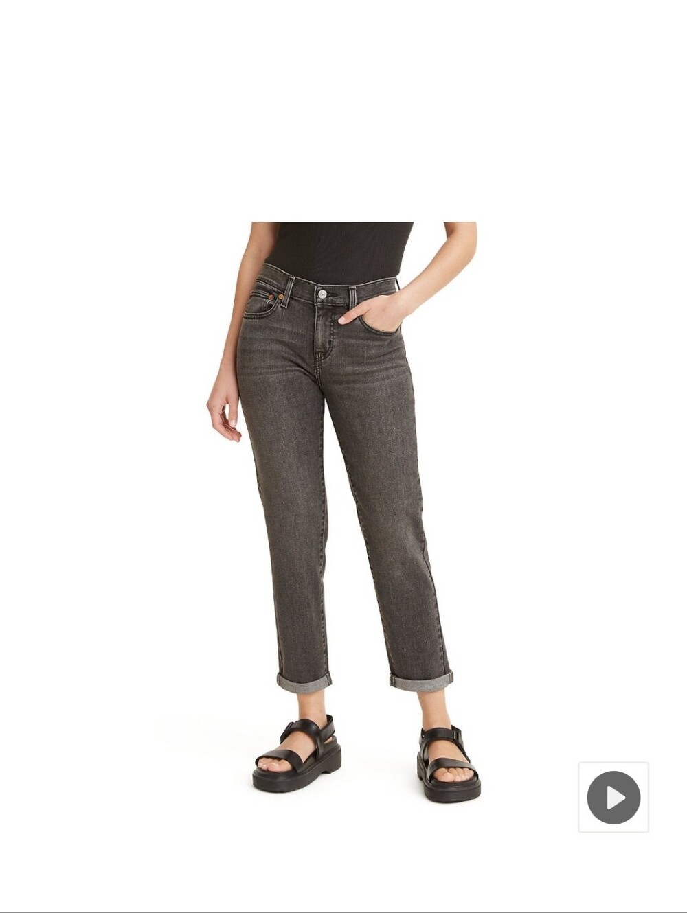 Levi's Dark Wash Boyfriend Jeans